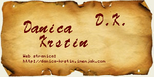 Danica Krstin vizit kartica